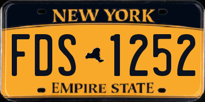 NY license plate FDS1252