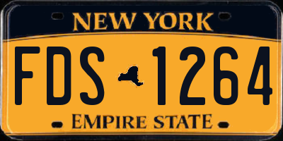 NY license plate FDS1264