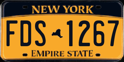 NY license plate FDS1267