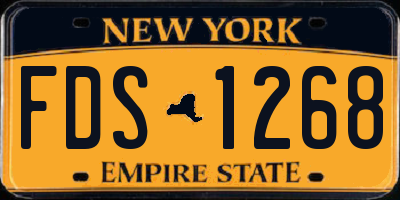 NY license plate FDS1268