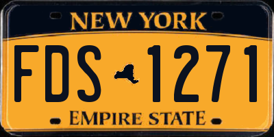 NY license plate FDS1271