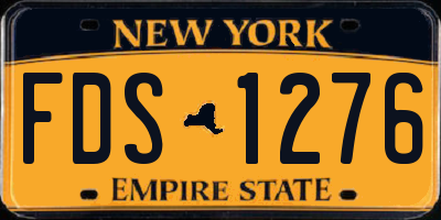 NY license plate FDS1276
