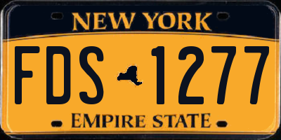 NY license plate FDS1277
