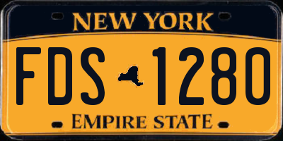 NY license plate FDS1280