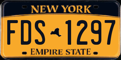 NY license plate FDS1297