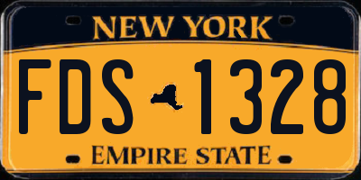 NY license plate FDS1328