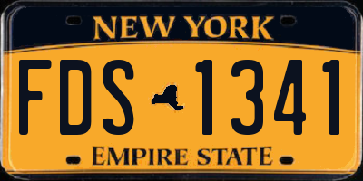 NY license plate FDS1341