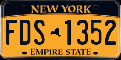 NY license plate FDS1352