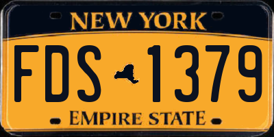 NY license plate FDS1379