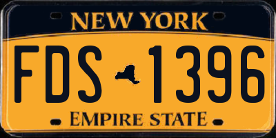 NY license plate FDS1396
