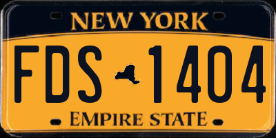 NY license plate FDS1404