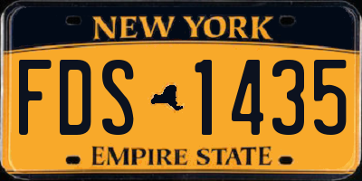 NY license plate FDS1435
