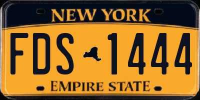 NY license plate FDS1444