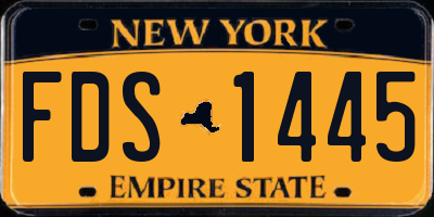 NY license plate FDS1445