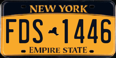 NY license plate FDS1446