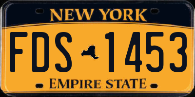 NY license plate FDS1453