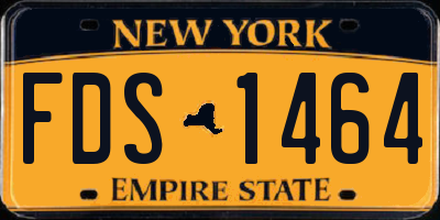 NY license plate FDS1464