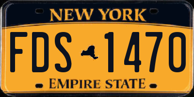 NY license plate FDS1470