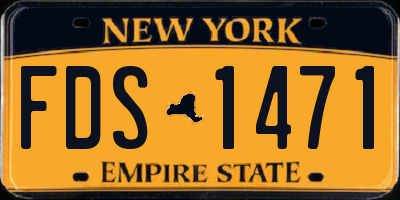 NY license plate FDS1471