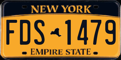 NY license plate FDS1479