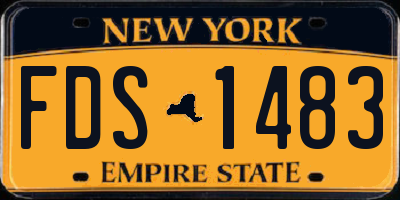 NY license plate FDS1483