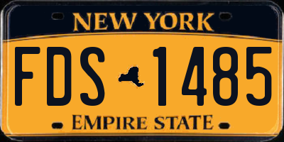 NY license plate FDS1485