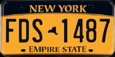 NY license plate FDS1487