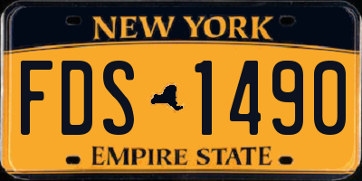 NY license plate FDS1490