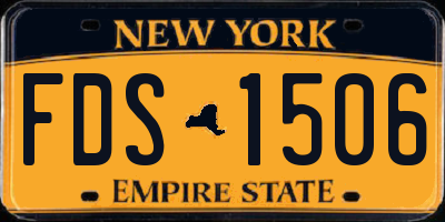 NY license plate FDS1506