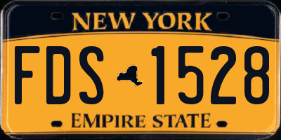 NY license plate FDS1528