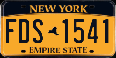 NY license plate FDS1541