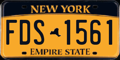 NY license plate FDS1561