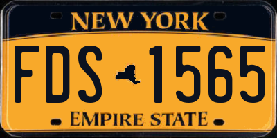 NY license plate FDS1565