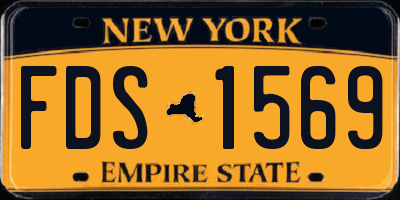 NY license plate FDS1569
