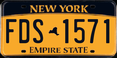 NY license plate FDS1571