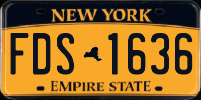 NY license plate FDS1636