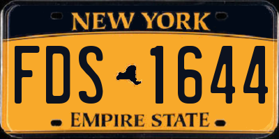 NY license plate FDS1644