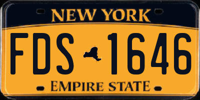 NY license plate FDS1646