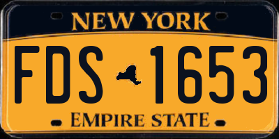 NY license plate FDS1653