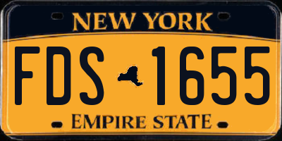 NY license plate FDS1655