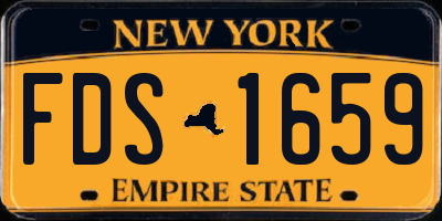 NY license plate FDS1659