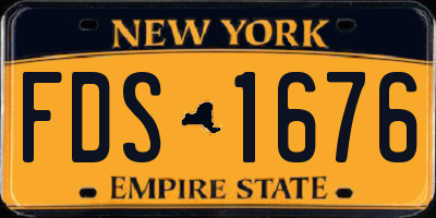 NY license plate FDS1676