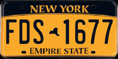 NY license plate FDS1677