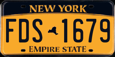 NY license plate FDS1679