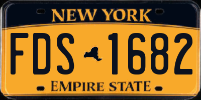 NY license plate FDS1682