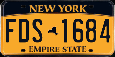 NY license plate FDS1684