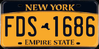NY license plate FDS1686