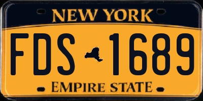 NY license plate FDS1689