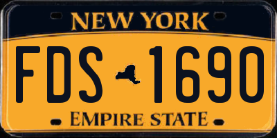 NY license plate FDS1690