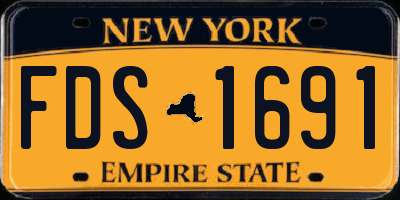 NY license plate FDS1691